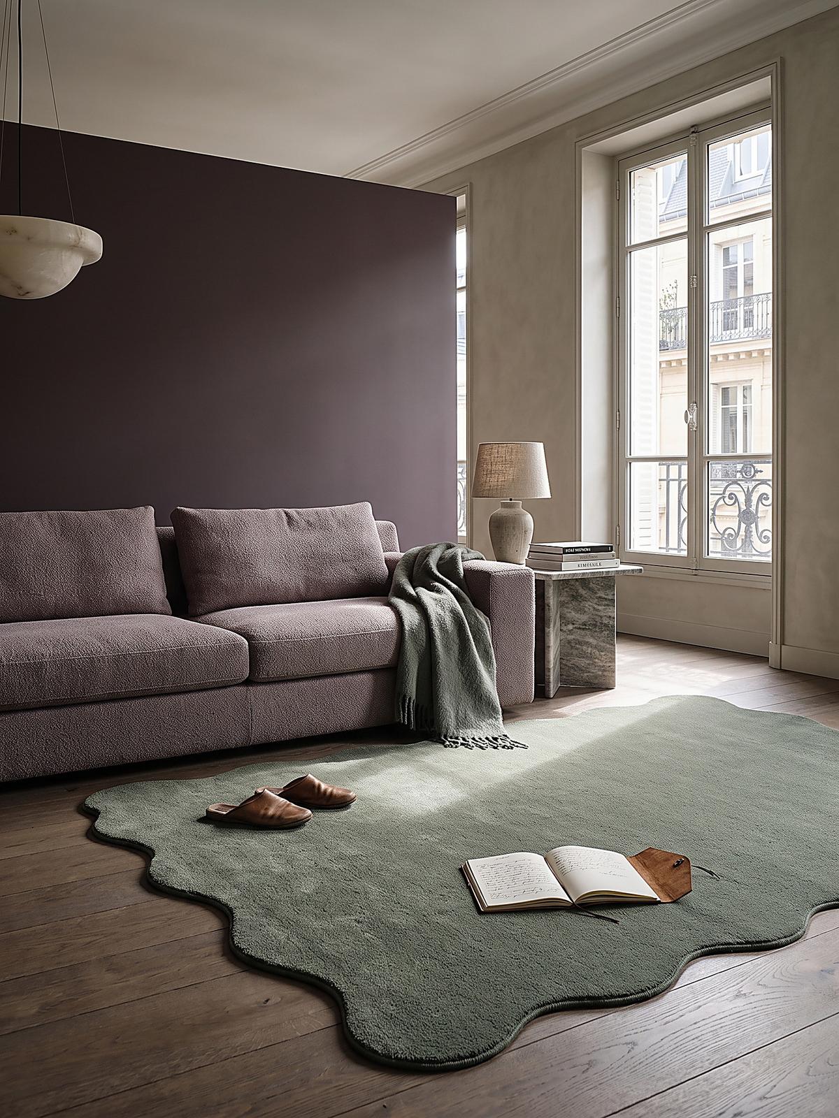 HOCHFLORTEPPICH Antirutsch Uni TIRSO Polyester Waldgrün 140 x 200 cm - Grün, Textil (140/200cm) - KADIMA DESIGN