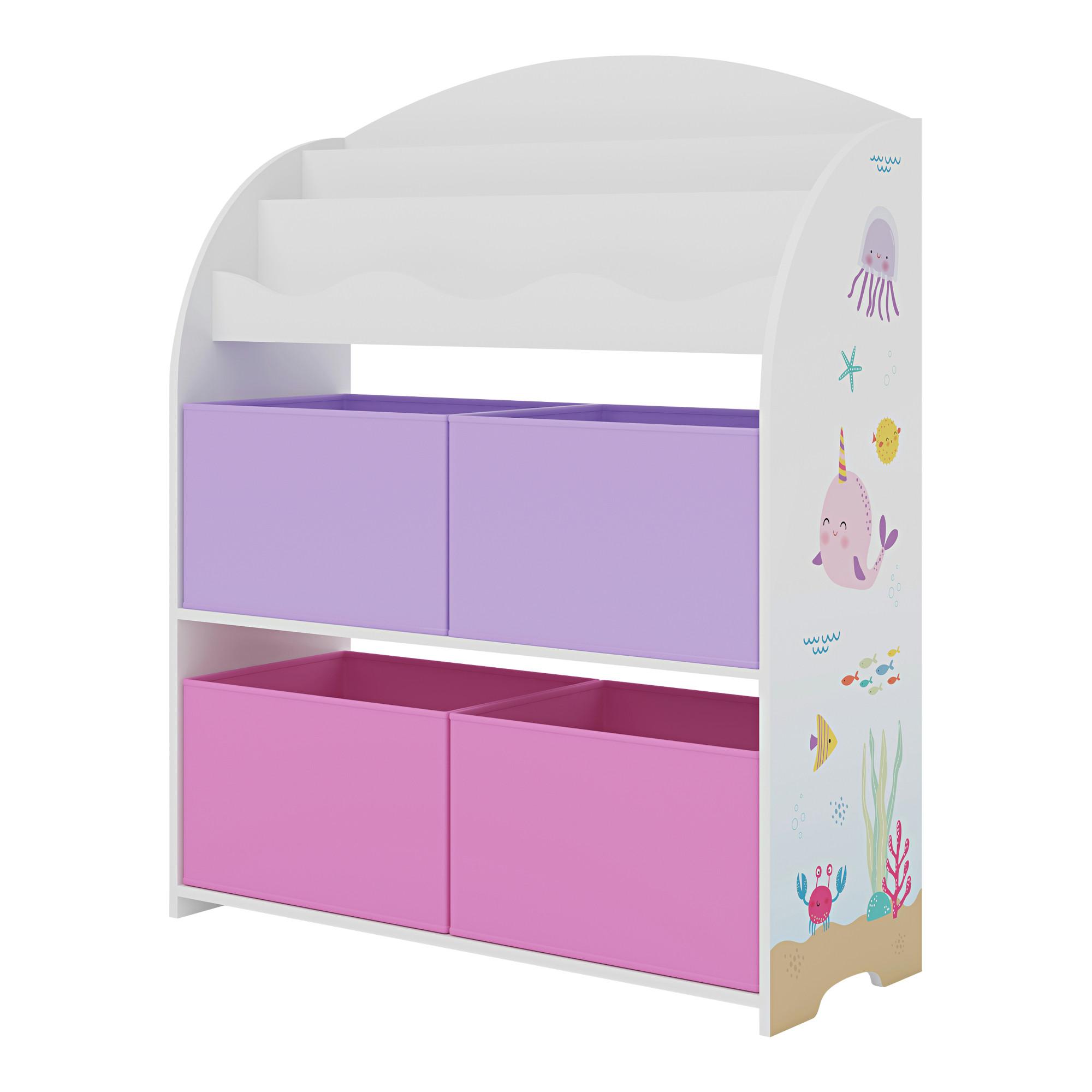 KINDERREGAL Orust - Pink/Lila, Holzwerkstoff (82.5/97.5/29.5cm) - [en.casa]