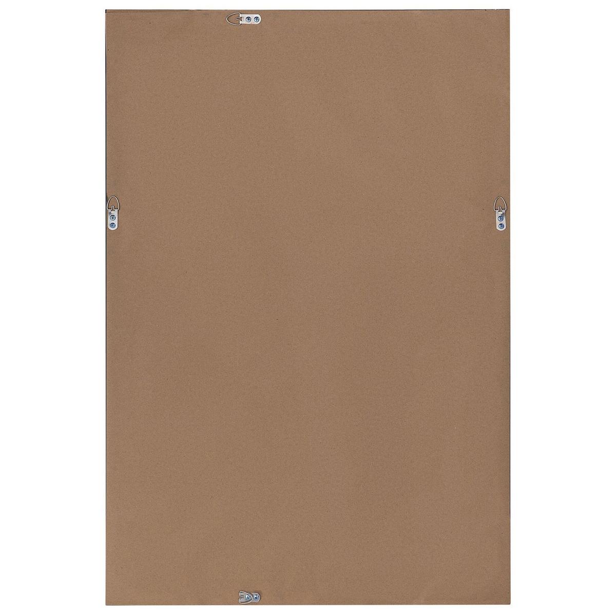 WANDSPIEGEL silber rechteckig 61/91 cm Chatain - Silberfarben, Kunststoff (61/91/4cm) - Beliani