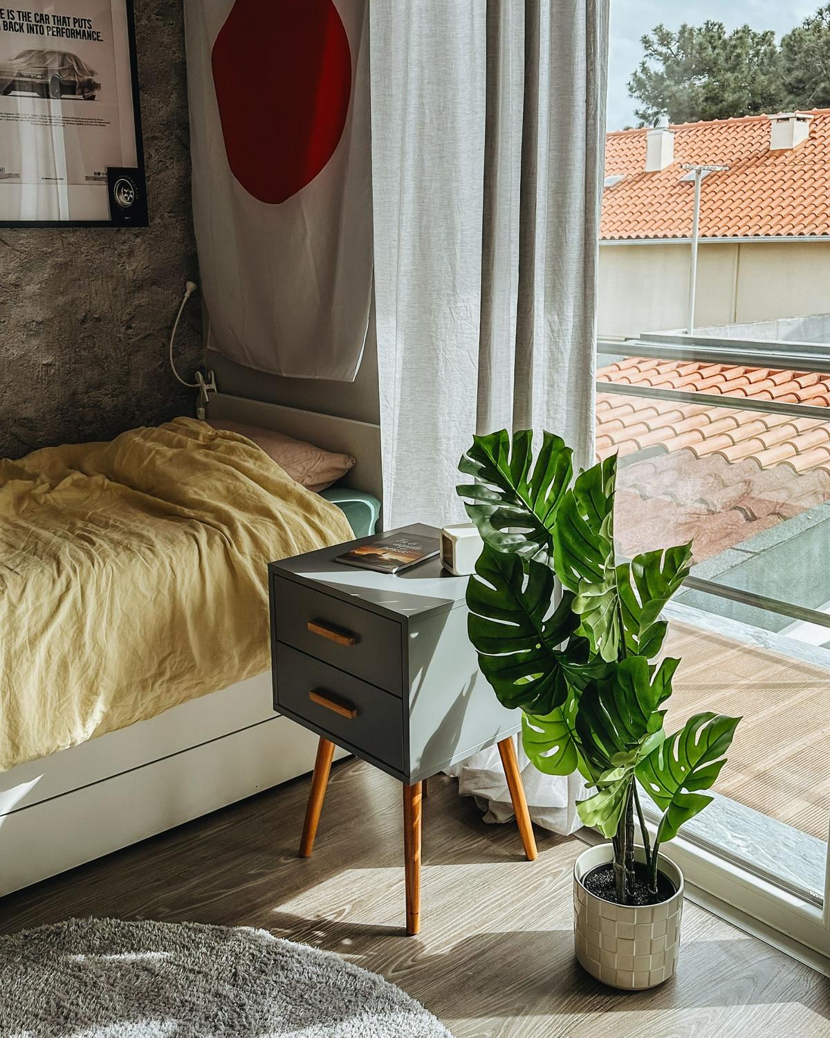 KUNSTPFLANZE im Blumentopf 94 cm Grün/Schwarz Monstera Plant - Schwarz/Grün, Kunststoff (94cm) - Beliani