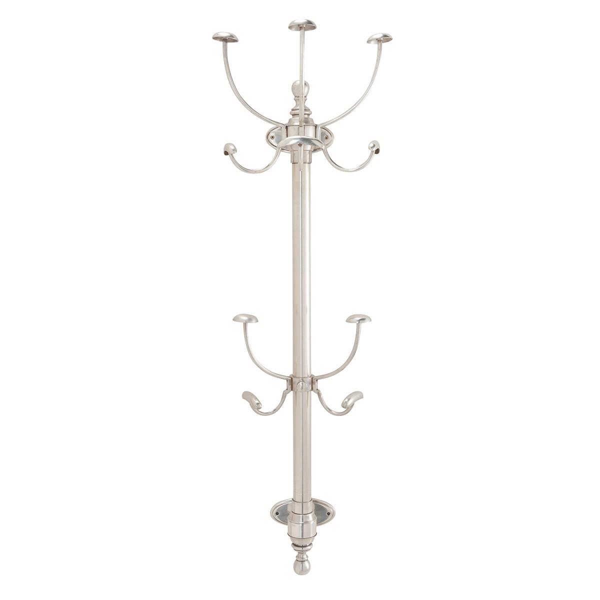 WANDGARDEROBE mit 9 Haken - Silberfarben, Metall (25/100/35cm) - Signature