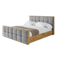 POLSTERBETT mit Bettkasten, Fußteil und Lattenrost, Boxbett ohne Matratze - ENZO7-Z 200x200 - Grau, Holzwerkstoff/Textil (200/200cm) - ALTDECOR