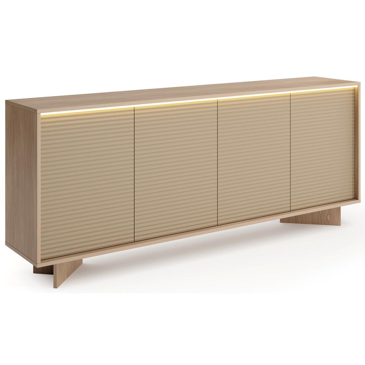 SIDEBOARD Semi 203 cm - Beige/Cappuccino, Holzwerkstoff (203.9/84.4/40cm) - Selsey