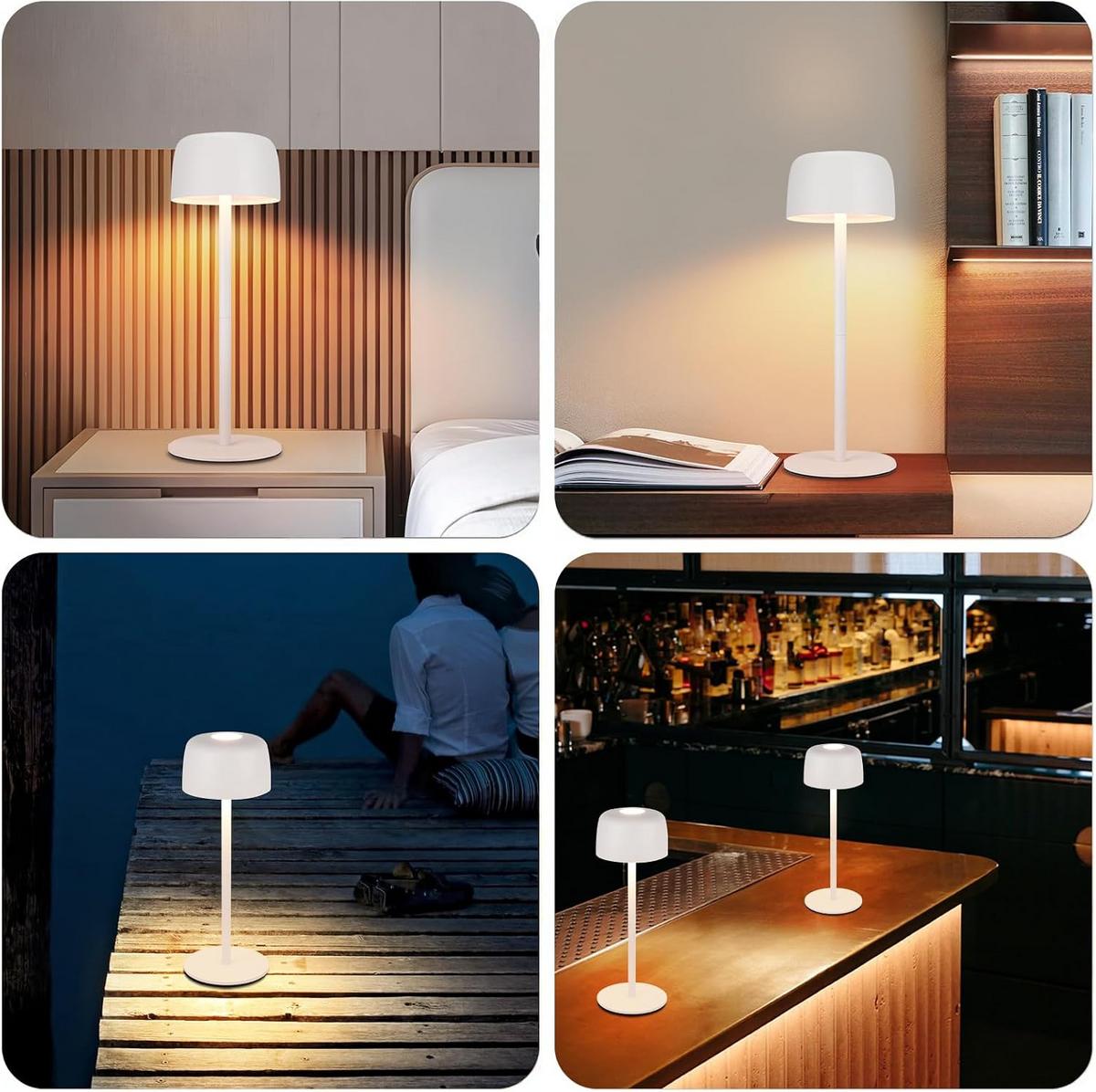 TISCHLAMPE Hydranj 9/9/25 cm - Weiß, Kunststoff/Metall (9/9/25cm) - ZMH