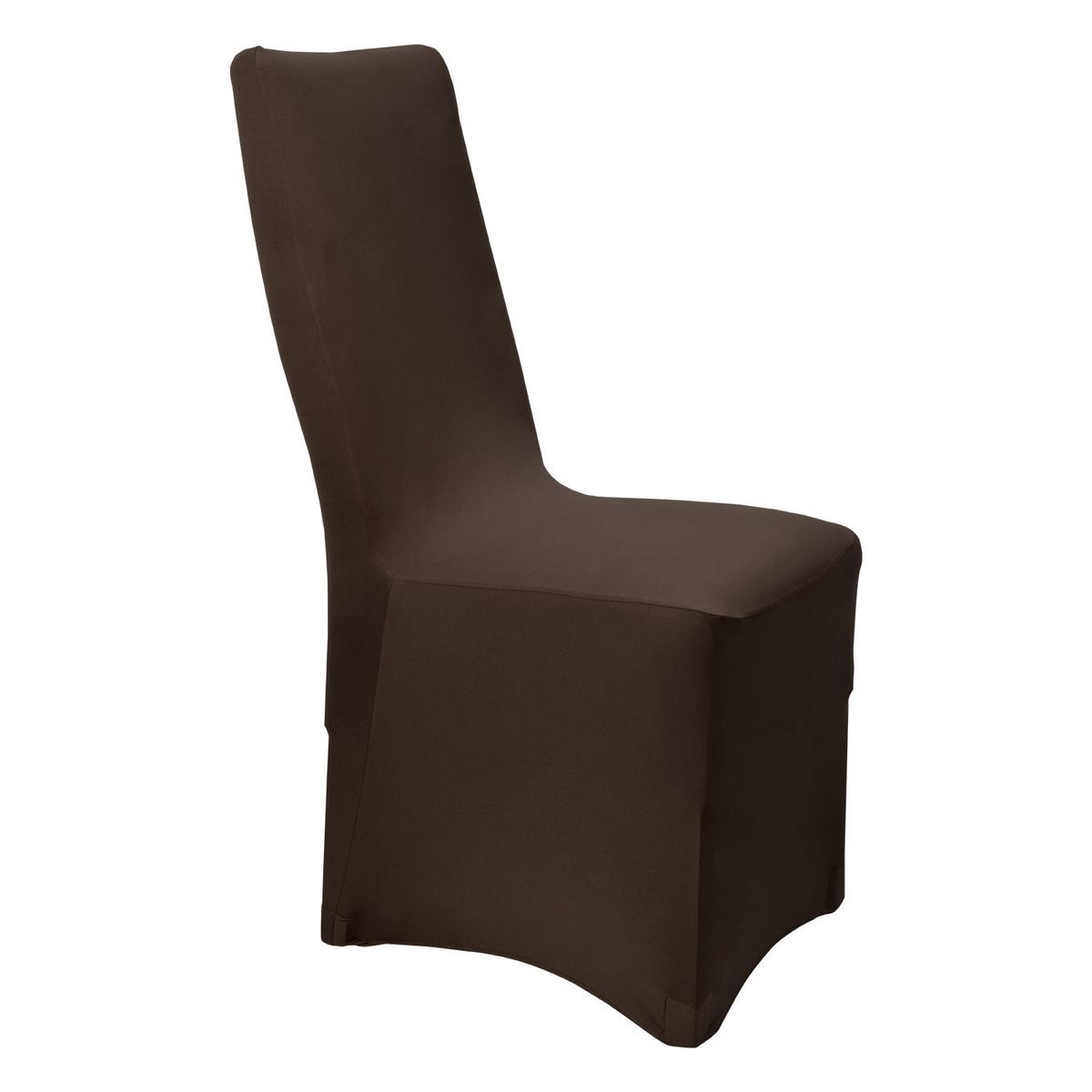 STUHLHUSSE Leona Stretch Bankett 95x45cm Braun (4tlg) - Braun, Textil (45/45cm) - Beautissu 