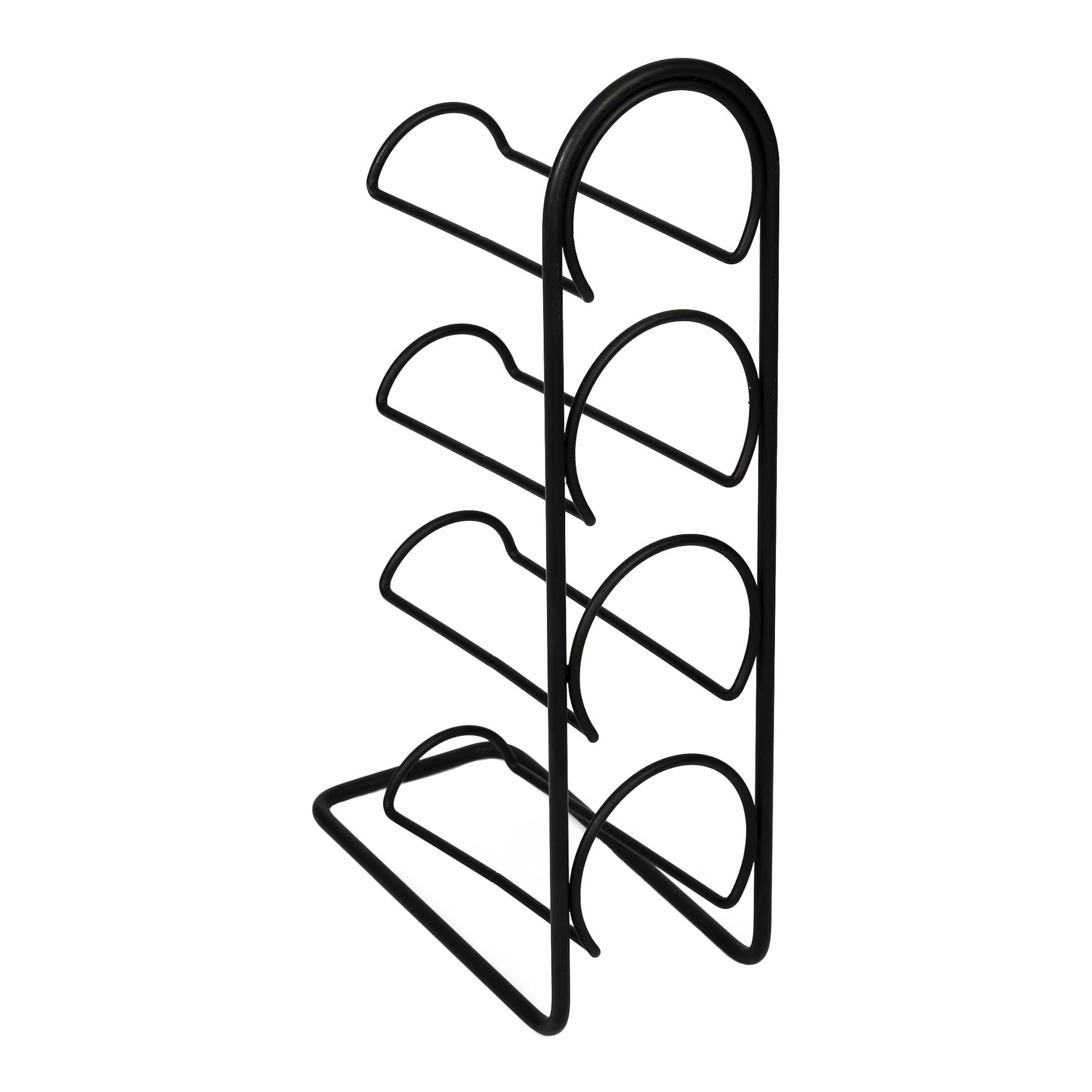 WEINREGAL Anchamps - Schwarz, Metall (11.5/43.5/21cm) - [en.casa]