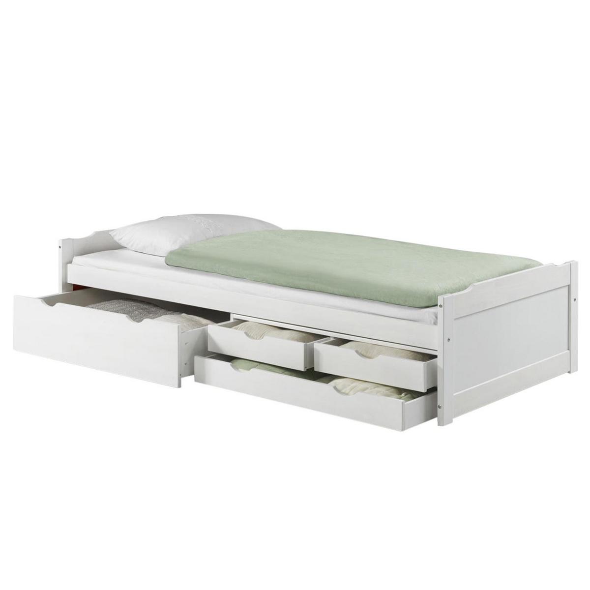 FUNKTIONSBETT ANDREA 90x200 cm weiß - Weiß, Holz (99/49/205cm) - IDIMEX