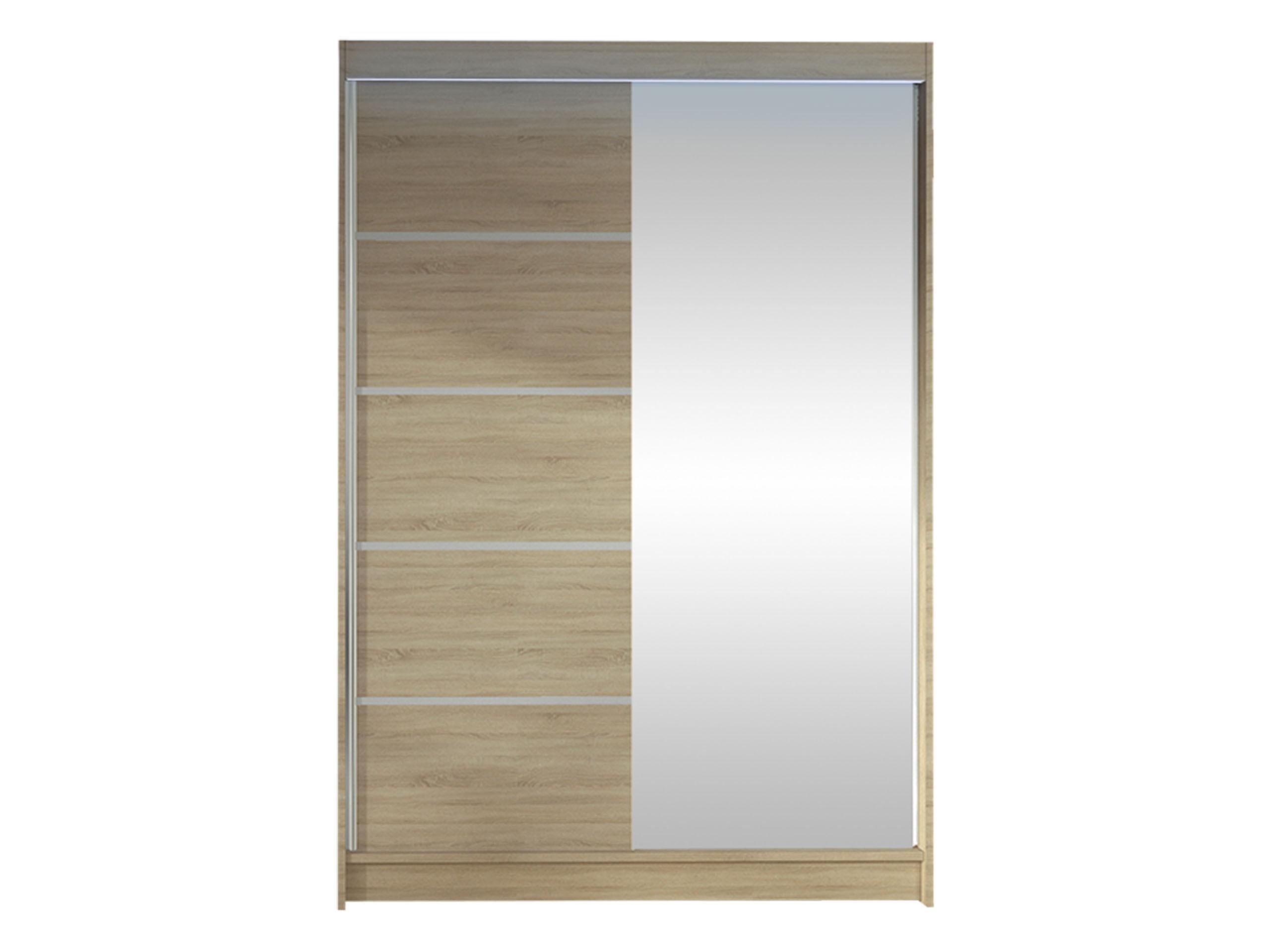 SCHWEBETÜRENSCHRANK Lino III mit RGB LED Beleuchtung - Sonoma Eiche, Holzwerkstoff/Metall (120/200/58cm) - MIRJAN24