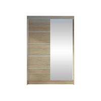 SCHWEBETÜRENSCHRANK Lino III mit RGB LED Beleuchtung - Sonoma Eiche, Holzwerkstoff/Metall (120/200/58cm) - MIRJAN24