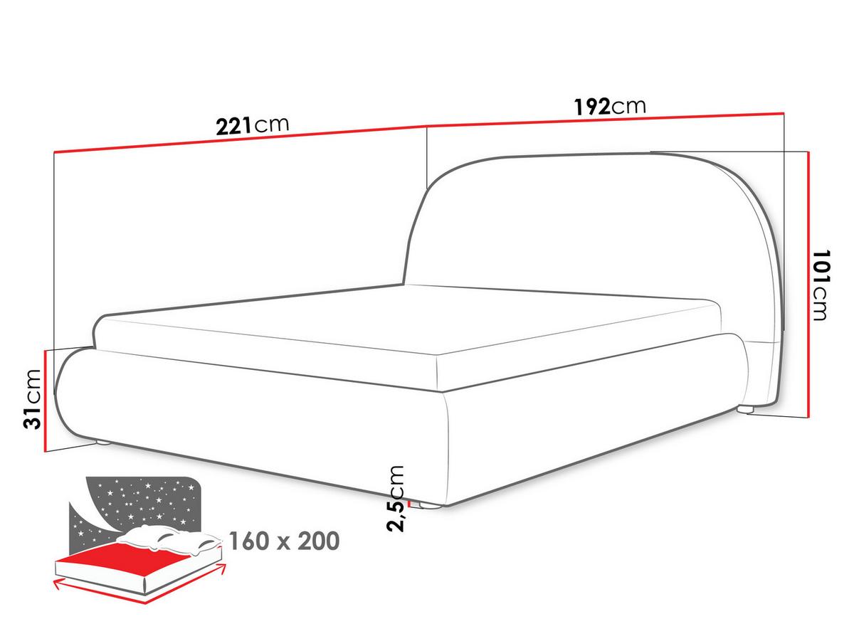 POLSTERBETT Akrenis - Creme/Schwarz, Holzwerkstoff/Textil (160/200cm) - MIRJAN24