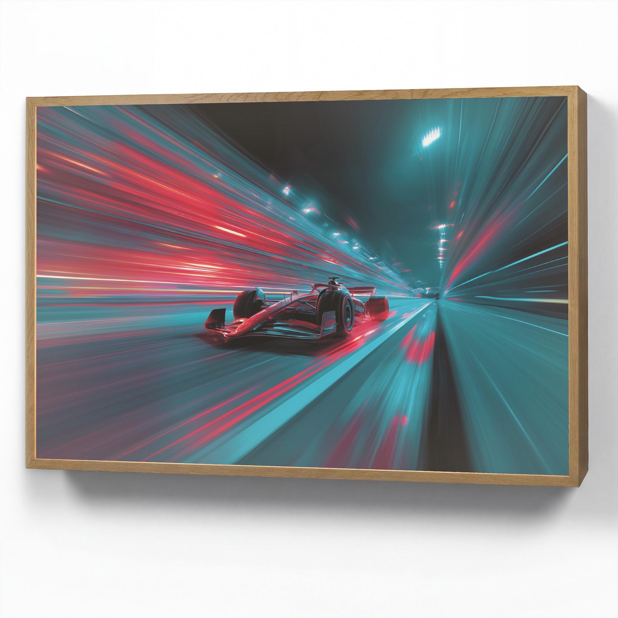 NACHTTISCHLAMPE MIT AKKU Rennwagen - Rot - Geschwindigkeit 90x60 cm - Türkis, Holzwerkstoff (8/90/60cm) - OnlyWow