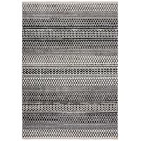 TEPPICH PERRAN, gestreift, Schwarz-Weiß, 160 x 230 cm - Schwarz, Textil (160/230cm) - KADIMA DESIGN