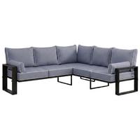 LOUNGEECKTEIL Verdino 2R2 mit Metallrahmen 207 cm Blaugrau - Blaugrau, Metall (207/90/207cm) - Beautysofa