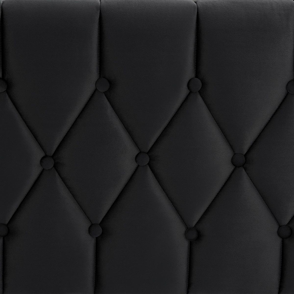 BOXBETT Leona Schwarz Samt 140x200 cm - Schwarz, Textil (140/200cm) - Juskys