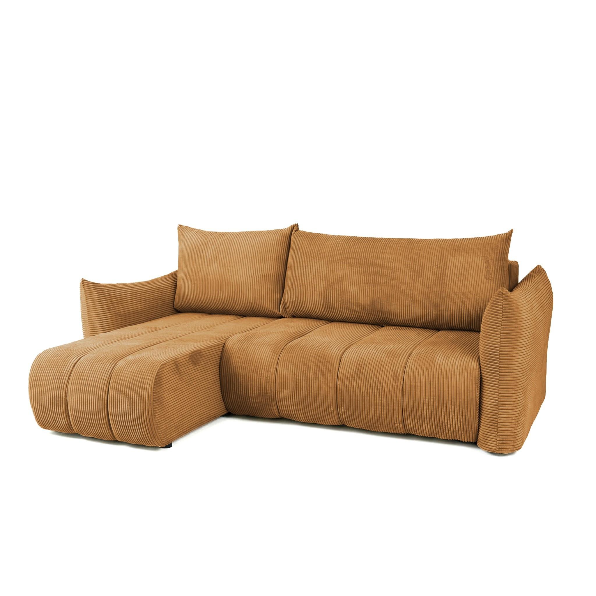ECKSOFA Ontario Xs Mit Schlaffunktion - Gelb, Holzwerkstoff/Textil (154/226cm) - Fun Möbel