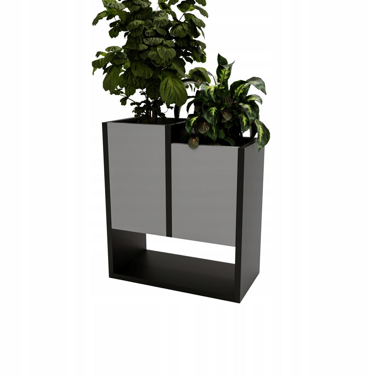 BLUMENKASTEN - Dunkelgrau, Holzwerkstoff (22.6/50/44cm) - RAUMHIRSCH FURNITURE