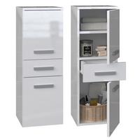 BADEZIMMERSCHRANK Weiß, Hochglanz Weiß 30/85/30 - Weiß, Holzwerkstoff (30/85/30cm) - RAUMHIRSCH FURNITURE