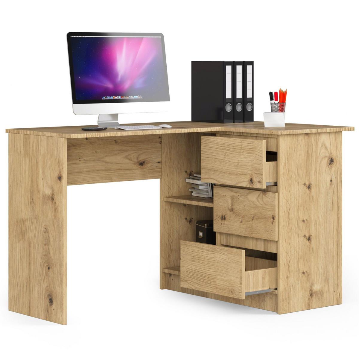 SCHREIBTISCH Eiche Artisan 77/124/85 - Eiche Artisan, Holzwerkstoff (68/51/77cm) - RAUMHIRSCH FURNITURE