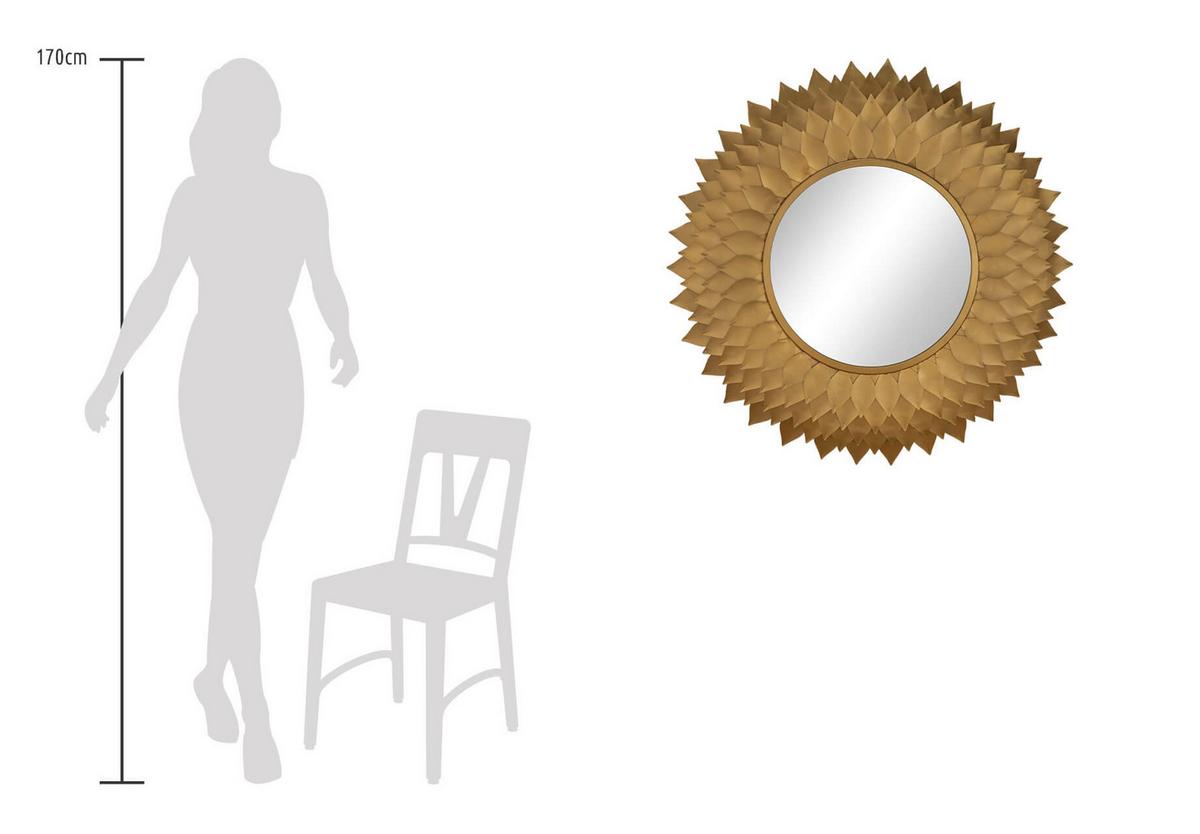 WANDSPIEGEL Gold 94/94 cm - Goldfarben, Metall (11.3/94/4cm) - KUNSTLOFT