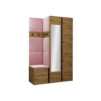 GARDEROBEN-SET Orion XXVI - Eiche Artisan/Rosa, Holzwerkstoff/Kunststoff (116/186/46cm) - MIRJAN24