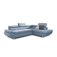 ECKSOFA Schlafsofa Panos In Esito - Blau, Holzwerkstoff/Textil (210/275cm) - Fun Möbel