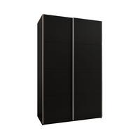 SCHWEBETÜRENSCHRANK 245,5/150/64 2-türig - Silberfarben/Schwarz, Holz/Metall (150/245/64cm) - Abiks Möbel