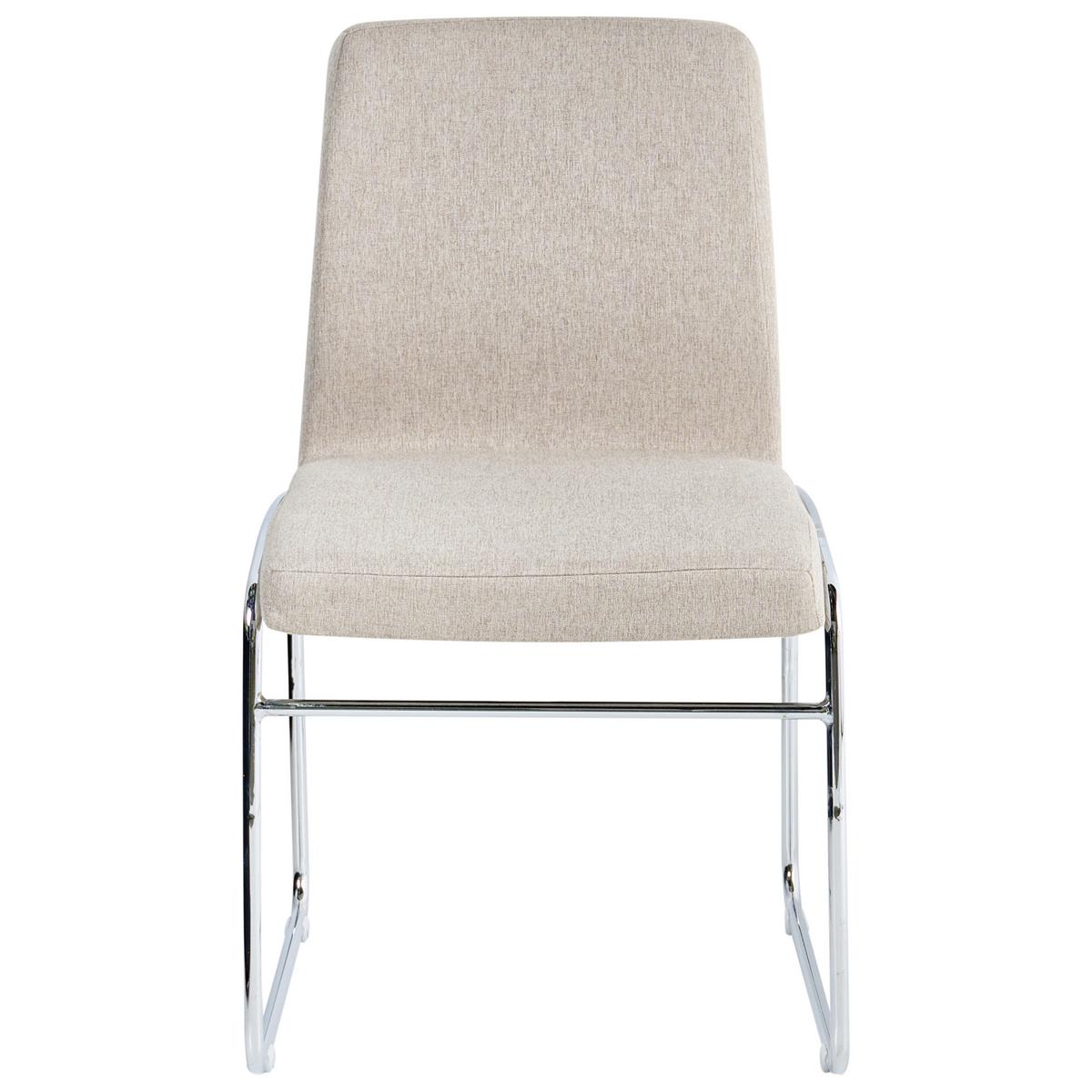 ESSZIMMERSTUHL 2er-Set Stoff Beige Lecco - Beige, Textil (49/85/50cm) - Beliani
