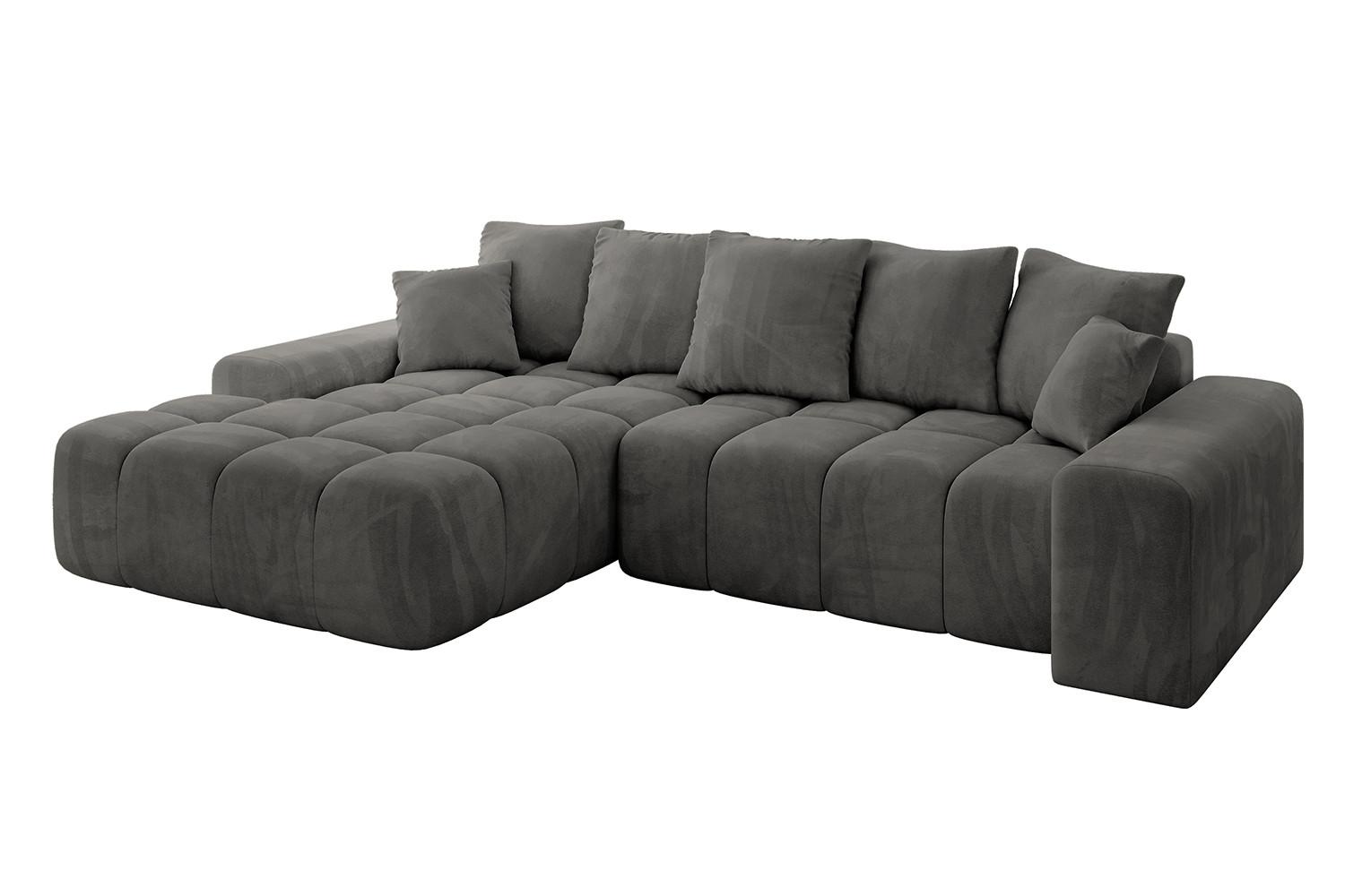 ECKSOFA Ottomane Links ENSI-L - 267x164x69 cm Anthrazit - Anthrazit, Holzwerkstoff/Kunststoff (267/164cm) - ALTDECOR
