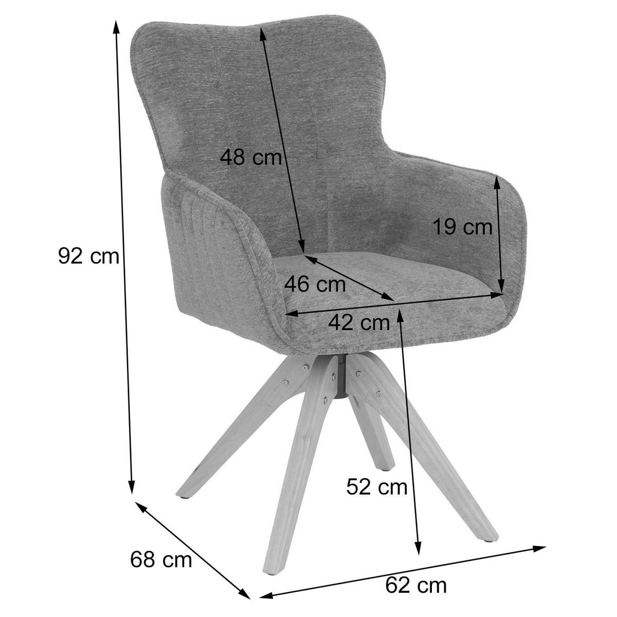 ESSZIMMERSTUHL Senfgelb 2er-Set - Gelb, Textil (62/92/68cm) - MCW