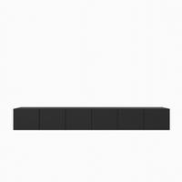 LOWBOARD VAREN 300/41/40 cm, Hängender TV-Schrank Schwarz - Schwarz, Holzwerkstoff (300/41/40cm) - MASSENO