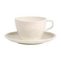 CAFÉ AU LAIT-TASSE MIT UNTERTASSE Artesano Original weiß 260 ml - Weiß, Keramik (17/12/17cm) - Villeroy & Boch