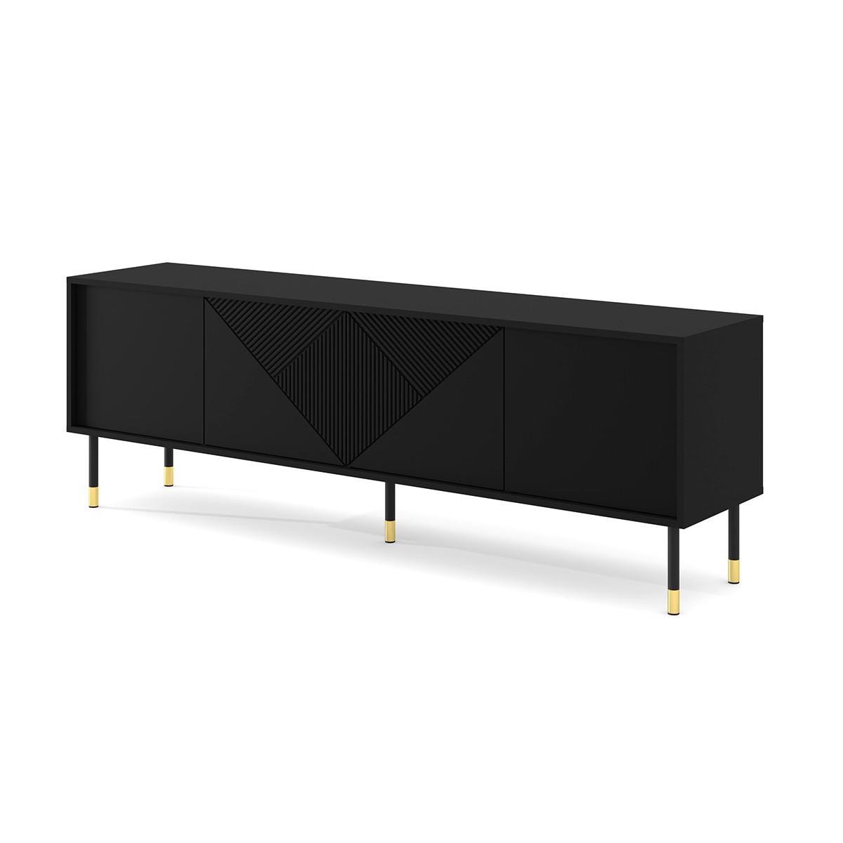 TV-MÖBEL Aglaé Schwarz - Schwarz, Holzwerkstoff (180/61/40cm) - Petits-meubles