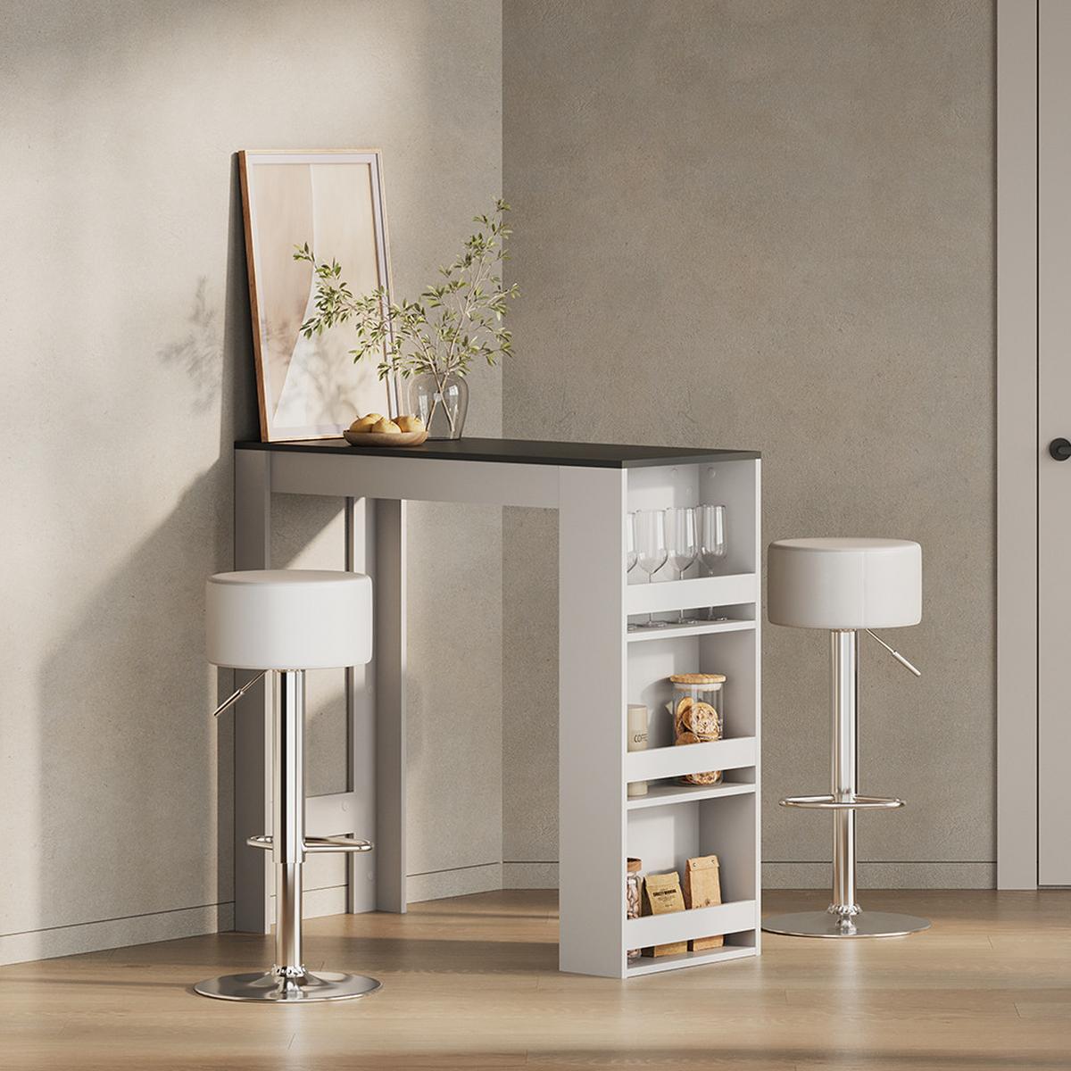 BARTISCH Regusa Weiß/Anthrazit 45 x 110 cm - Anthrazit/Weiß, Holzwerkstoff (110/45/106cm) - Livinity®