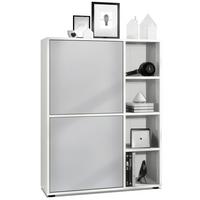 HIGHBOARD Cuba Türen in Hellgrau seidenmatt - Greige, Holzwerkstoff (79/105.5/35.5cm) - Vladon