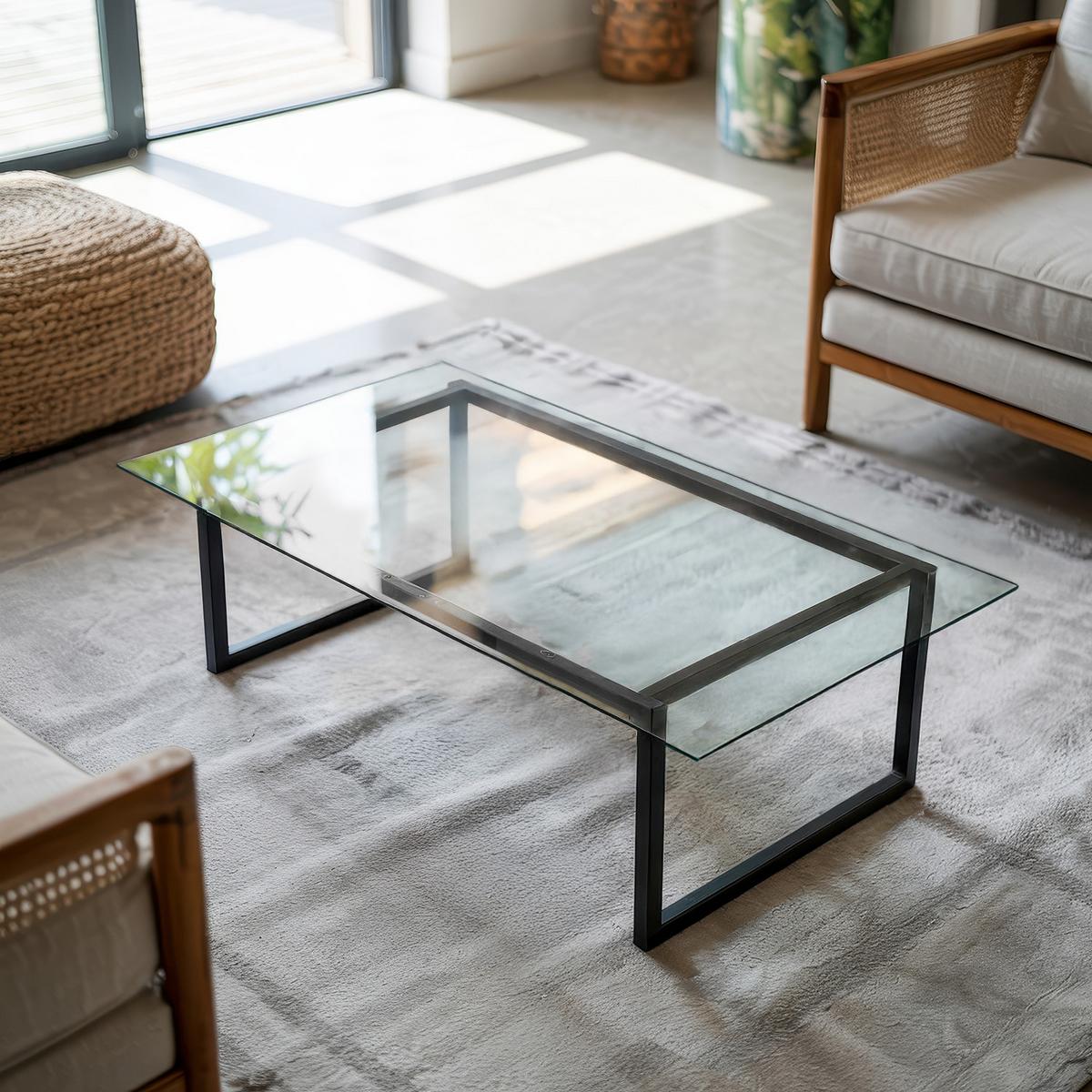 TISCHPLATTE 140 x 70 cm Transparente Glasplatte - Transparent, Glas (70/140/0.4cm) - TULUP