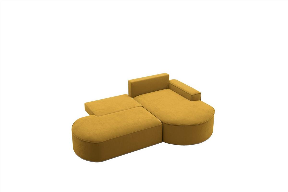 ECKSOFA Girona Mit Schlaffunktion - Gelb, Holzwerkstoff/Textil (278/179cm) - Fun Möbel
