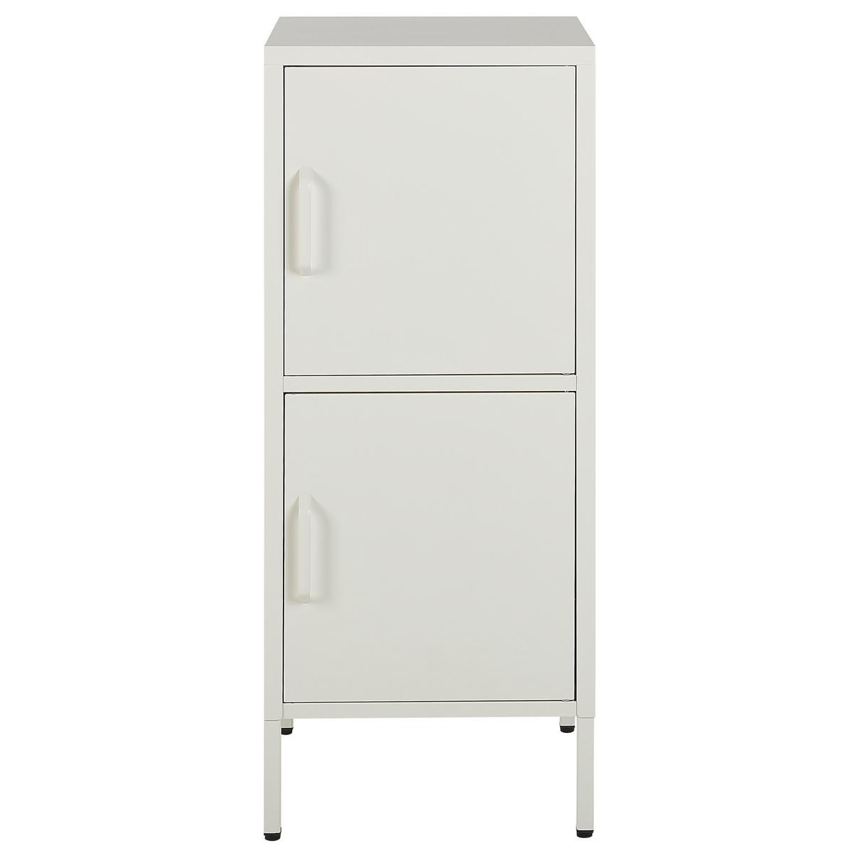 AKTENSCHRANK weiß 2 Türen Huron - Weiß, Metall (40/102/40cm) - Beliani