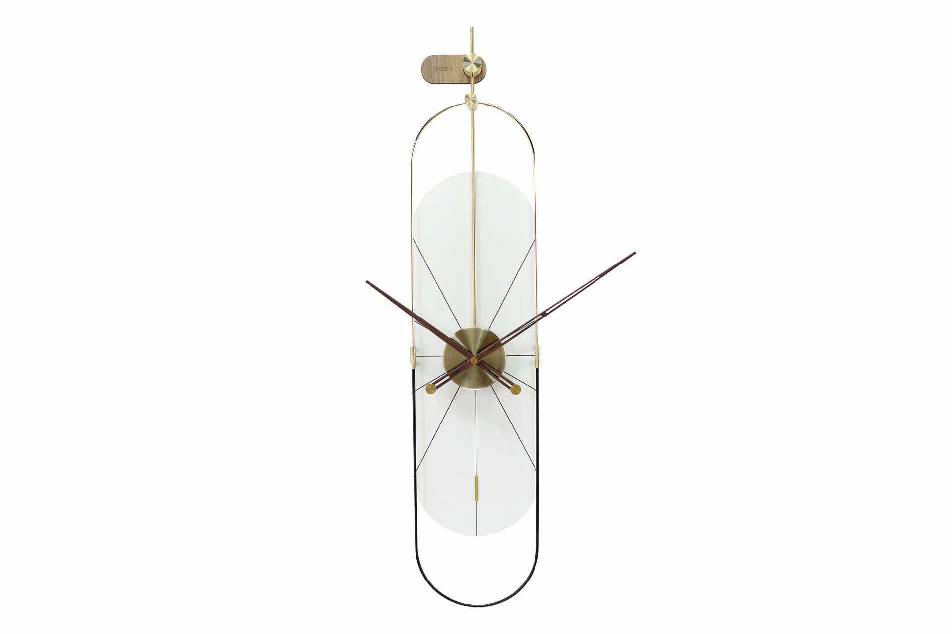 WANDUHR Design Weiß 20/90 cm - Weiß, Holzwerkstoff/Metall (20/90/2cm) - ONZENO