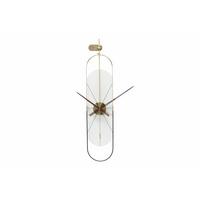 WANDUHR Design Weiß 20/90 cm - Weiß, Holzwerkstoff/Metall (20/90/2cm) - ONZENO