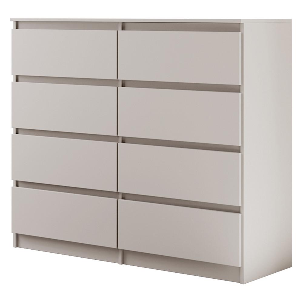 KOMMODE Lemon mit 8 Schubladen, 120 cm, Kaschmir - Kaschmir, Holzwerkstoff (120/101/39cm) - Beautysofa