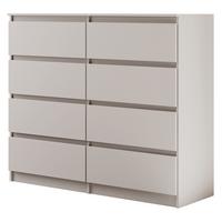 KOMMODE Lemon mit 8 Schubladen, 120 cm, Kaschmir - Kaschmir, Holzwerkstoff (120/101/39cm) - Beautysofa