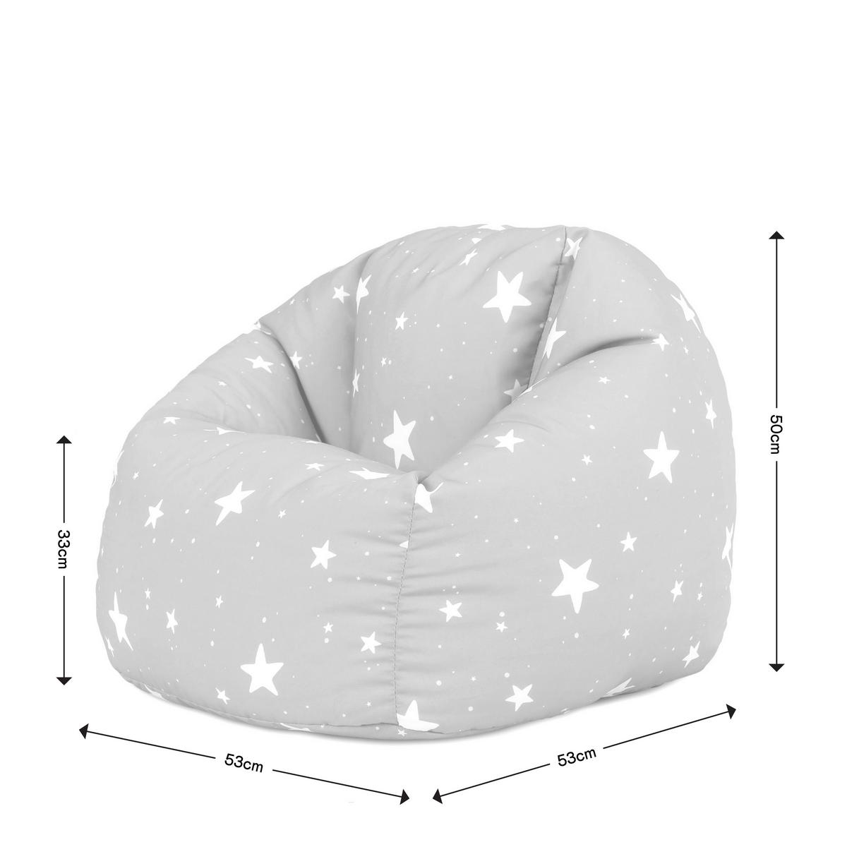 SITZSACK für Kinder Sternenklar - Grau, Kunststoff (53/50/53cm) - icon