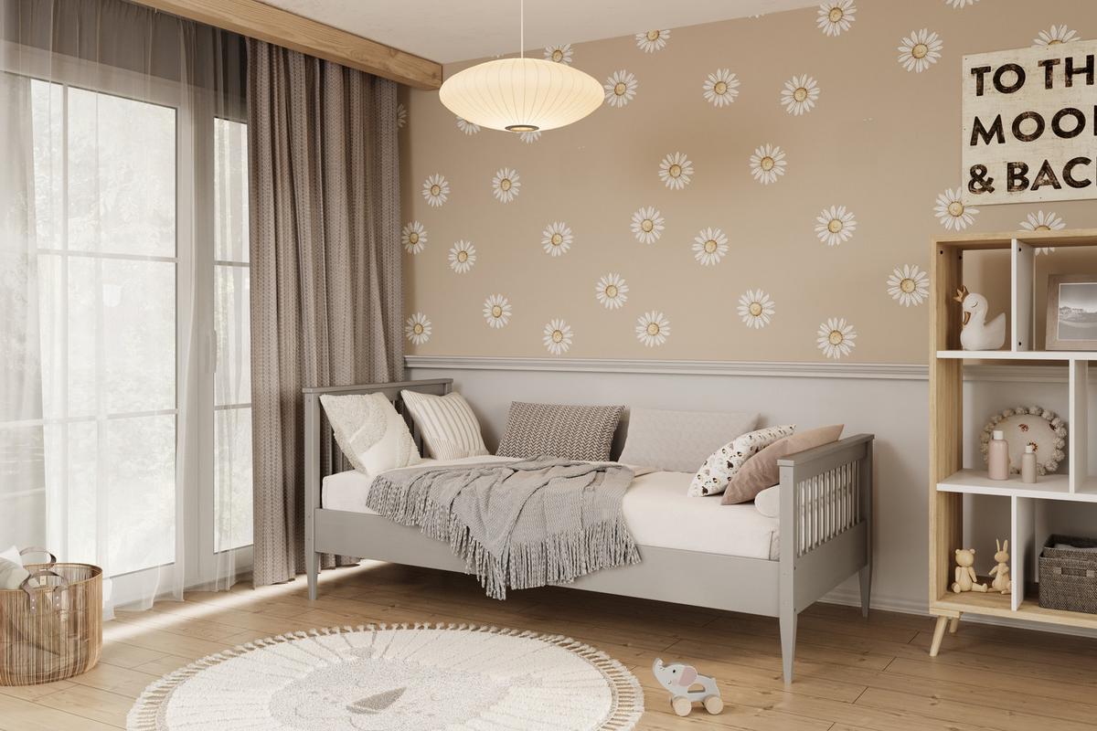KINDERBETT Emili 80/90 -160/180/200 cm Grau 80/200 - Sonoma Eiche, Holz (90/200cm) - RAUMHIRSCH FURNITURE