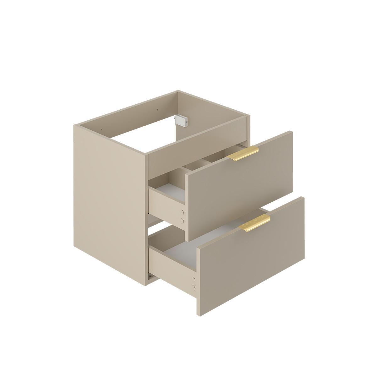 WASCHTISCH 60.6cm Astrid Kaschmir und Holz - Beige, Holzwerkstoff (60.6/52.2/46.5cm) - Petits-meubles