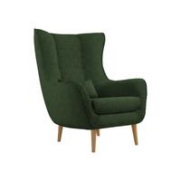 SESSEL Estjano Cord - Dunkelgrün/Beige, Holz/Textil (80/106/95cm) - MIRJAN24
