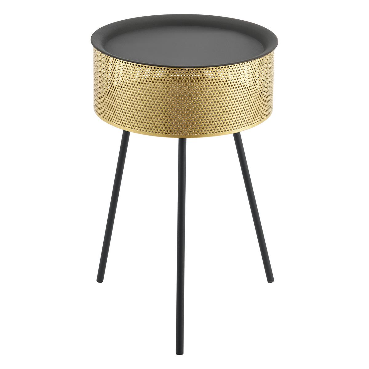 BEISTELLTISCH Gällivare - Goldfarben, Holzwerkstoff (40/40/65cm) - [en.casa]