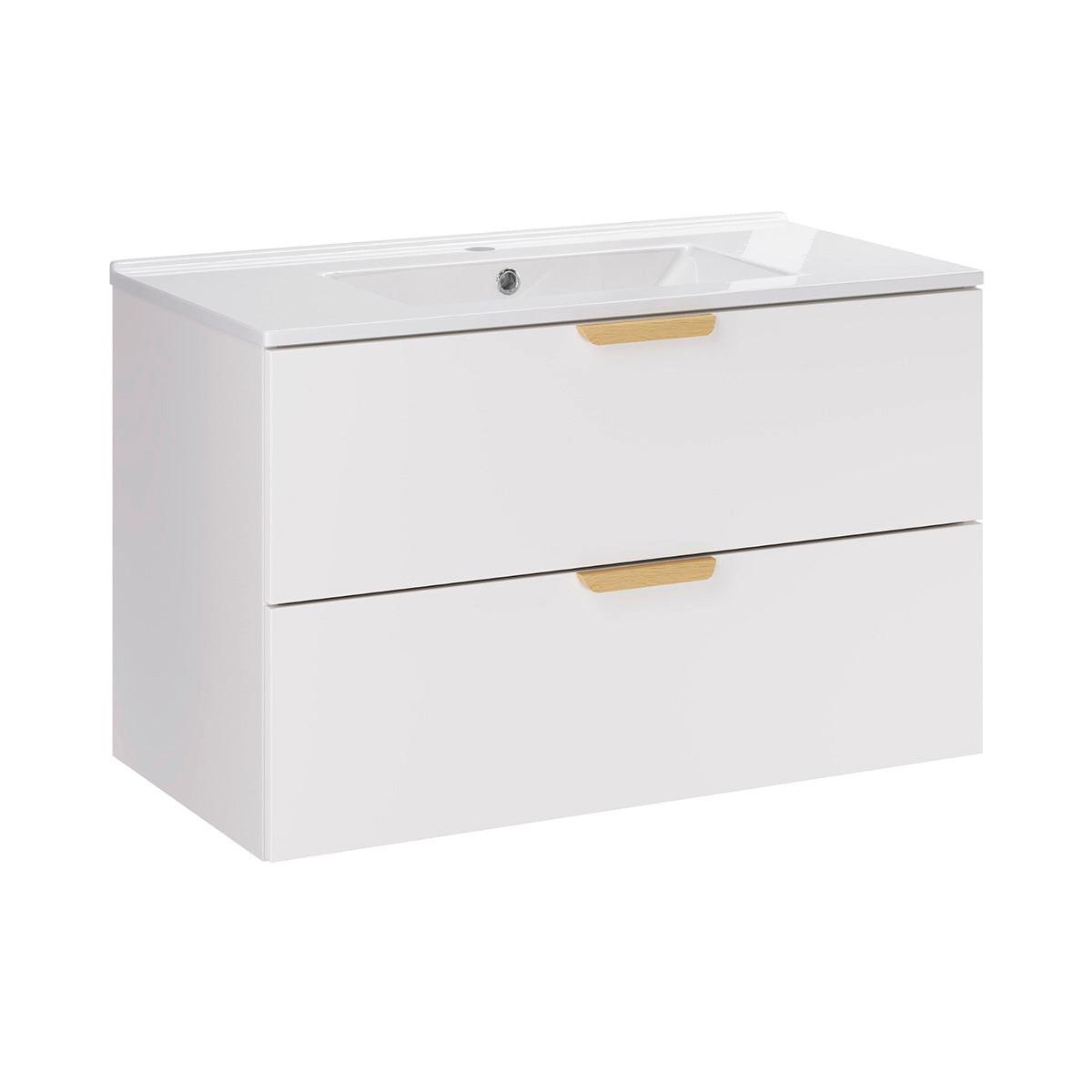 WASCHTISCH 81cm Oria Weiß - Weiß, Holzwerkstoff (81/50/46cm) - Petits-meubles