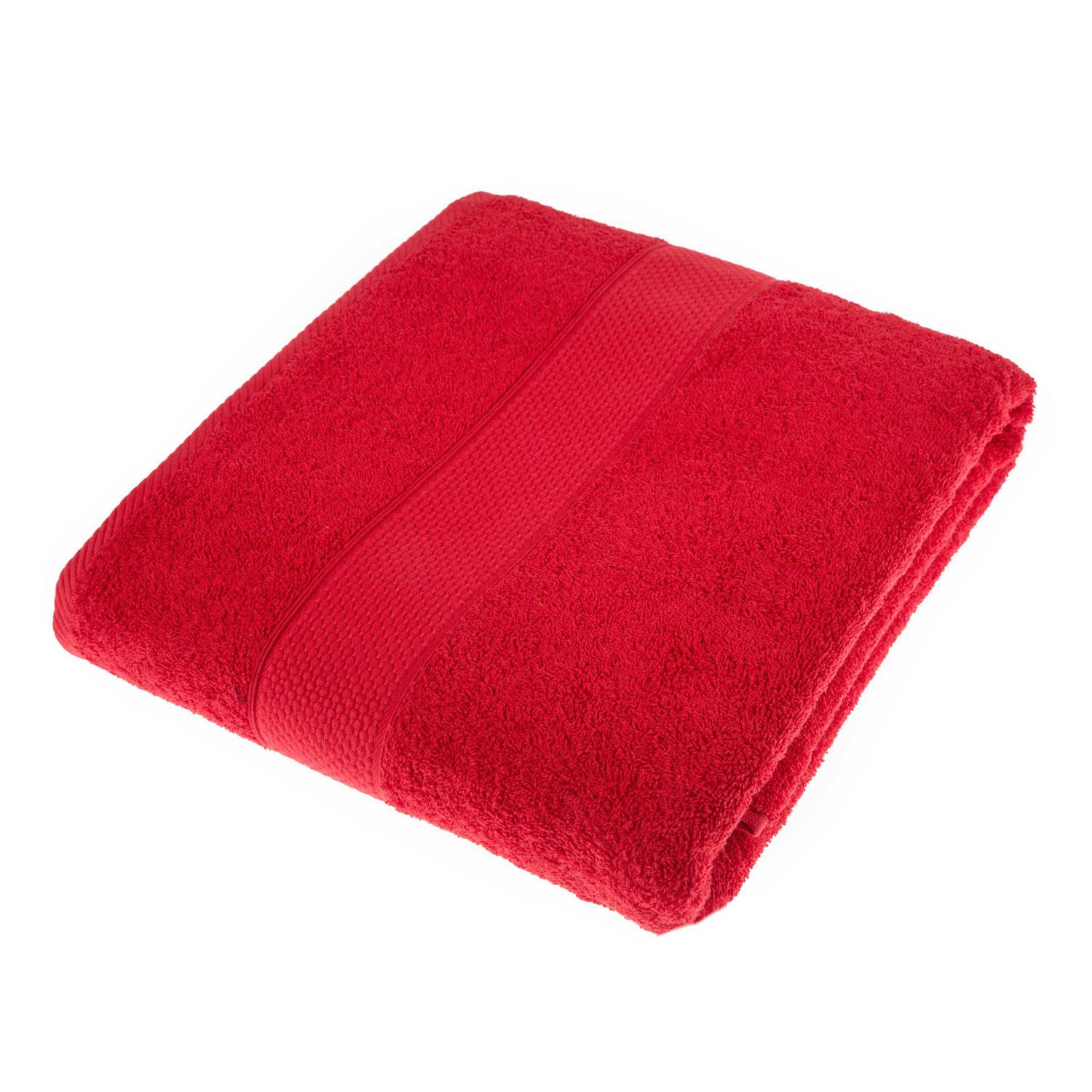 SAUNATUCH Essential rot 100/180 cm - Rot, Textil (100/180cm) - Homescapes