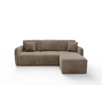 ECKSOFA Dora 3 Sitzplätze Taupe - Taupe, Holz (245/185cm) - Petits-meubles