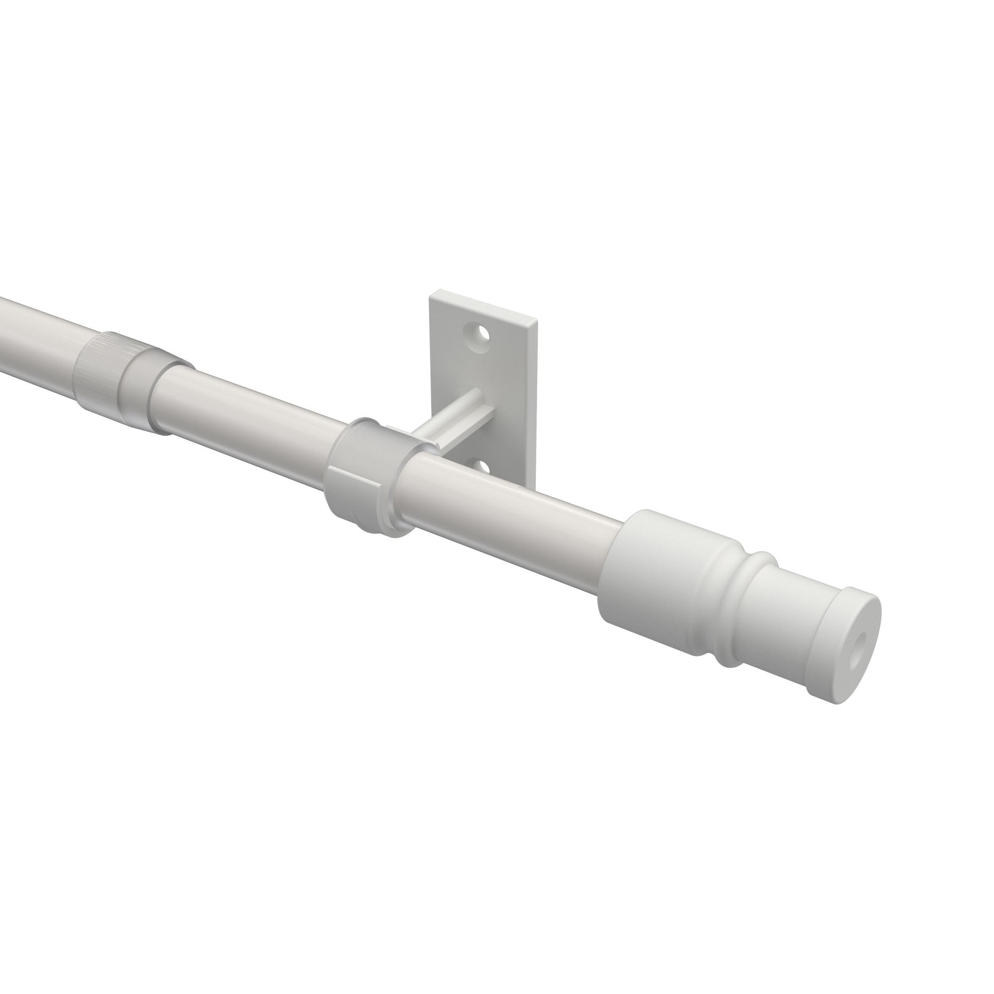 SCHEIBENSTANGE / CAFÉHAUSSTANGE Sora 135-225 cm, 12 / 10 mm Ø, Weiß - Weiß, Kunststoff/Metall (3.5/3.2/225cm) - INTERDECO